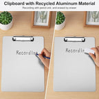 ZCZN Metal Clipboards, 18 Pack Heavy Duty Aluminum Clipboards 12 x 9 Inches, A4 Letter Sizer Document Holder with Low Profile Clip, Suitable for School, Office, Jobsite or Medical Staff, Silver