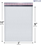 White Small Poly Bubble Mailers 6x10 inch #0 | Self Seal Padded Envelopes | Cushioned Bubble Mailer | Usable Size 6x9 | WaterProof | Lightweight mailing Shipping Bags | 250 Pack Bulk