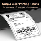 Compatible DYMO 1744907 4" x 6" Direct Thermal Shipping Labels, Strong Adhesive & Perforated, Compatible with Rollo, Zebra & More – NOT for DYMO 5XL (6 Rolls / 1320 Labels), TRSTGIX