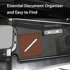 Car Insurance and Registration Holder, 5.5 x 5 Inch PU Leather Vehicle Glove Box Organizer Wallet Case for Insurance Card, Driver License, Paperwork - Brown