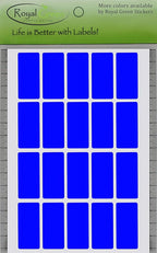 Royal Green 1.57 inch x 0.75 inch Blue Stickers Rectangular Labels (40mm x 19mm) - 1000 Pack