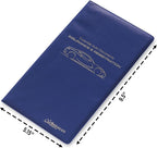 Andalus Auto Registration & Insurance Card Holder Pack of 2, Waterproof Essential Car Registration Holder with Hook & Loop Closure, Perfect for Every Vehicles Glove Boxes (Blue - 9.5" x 5.15")