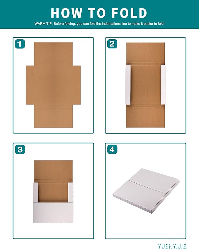 7" 45 RPM Vinyl Record Mailers 7.5"L x 7.5"W x 1.1"H Kraft Corrugated Album Mailing Boxes for Small Business Packaging Shipping Moving Storage, with Fragile Stickers, 25 Pack
