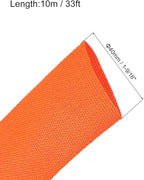 MECCANIXITY Braided Cable Sleeves Heat Shrinkable Fabric Sleeving, 1 9/16" 33ft Orange 2:1 Ratio Heat Shrinkable Cord Protector for Harness Cable, Network Cable Protection, Cable Management