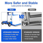 122" Material Lift Winch Stacker, 400 lbs Capacity Manual Material Lifts, Adjustable Straddle Material Lifter, Hand Winch Lift Trucks for Warehouse, Factory, Lightweight, 42.90" L x 43.30" W