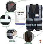 A-SAFETY High Visibility Reflective Safety Vest Customize Logo (XS-8XL)