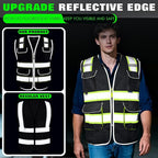 BeautyWill Custom Logo Safety Vest Class2 High Visibility Reflective Vest Breathable Construction Vest