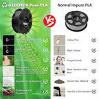 GEEETECH 6KG 3D Printer Filament Bundle - Black PLA Filament 1.75mm ±0.02mm (6 Spools, 1KG Each) - High Precision, Low Warping, 3D Printing Filament Fits Most FDM 3D Printers