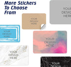 100 Custom Vinyl Stickers - Upload Your own Image, Text, Design, Logo - Personalized Logo Labels for Handmade, Packaging, Bottle, Jars, Candle, Brand Stickers (Brown, 3x2)