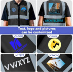BeautyWill 10/20 Pack Custom Logo Safety Vest,Bulk High Visibility Class 2 Reflective Work Vests