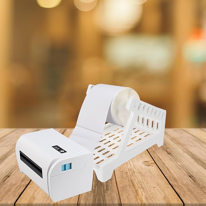 Convenient Plastic Shipping Label Rack for Desktop Thermal Printers Abs Sticker Holder Organizer Space-Saving Roll Stand Compatible with Label Machines for Office and Shipping Use