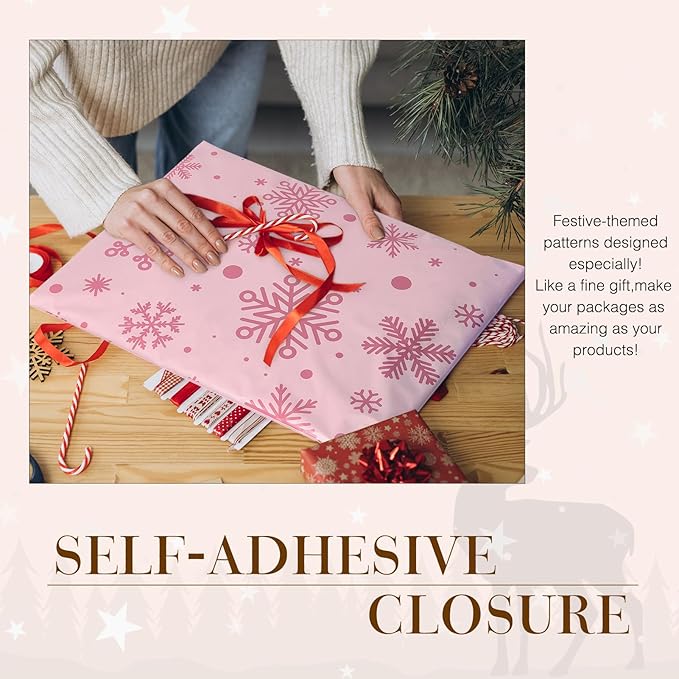 Metronic Poly Mailers 14.5x19 Inch 20Pack Shipping Bags for Clothes,Self Adhesive Shipping Envelopes for Small Business,Waterproof Mailers Poly Bags for Shipping,Packaging Mailing Bags Pink