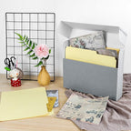 Lineco Archival Document Storage Box with Metal Edge, Acid-Free Gray Boxboard, Organize and Store Files, Prints, Photos, Legal-Sized Case 15.5" x 10.5" x 2.5" Wide