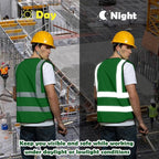 BeautyWill Custom Logo Safety Vest Class2 High Visibility Reflective Vest Breathable Construction Vest