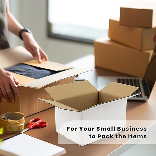 Golden State Art 5x5x5 Inches Shipping Boxes 28 Pack, Brown Corrugated Cardboard Box for Small Business Mailing Shipping and Storage