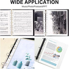Sheet Protectors, HERKKA 500 Pack Upgrade Clear Plastic Page Protectors Sheet Reinforced 11-Hole Fit for 3 Ring Binder Fits Standard 8.5 x 11 Paper, 9.25 x 11.25 Top Loaded, Acid Free