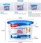 10 Pack Moisture Absorbers, 14 OZ Humidity Absorber Bucket, Moisture Absorbers for Closet, Dehumidifier Bucket for Wardrobes, Kitchens and Bathrooms, Fragrance Free Humidity Absorber