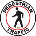 Mighty Line Pedestrian Traffic Crossing Walkway Floor Sign for Safety, Caution, Warning, Heavy-Duty, Peel and Stick, Adhesive, Industrial Quality, 24"