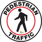 Mighty Line Pedestrian Traffic Crossing Walkway Floor Sign for Safety, Caution, Warning, Heavy-Duty, Peel and Stick, Adhesive, Industrial Quality, 24"
