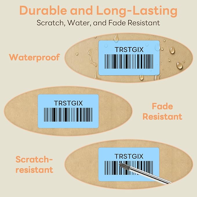 2.25" x 1.25" Direct Thermal Labels, Strong Adhesive Stickers Compatible with Zebra, Rollo, Munbyn & Most Desktop Thermal Printers (6 Rolls / 6000 Labels, Light Blue), TRSTGIX