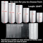 Inflatable Bubble Wrap, 7.87inch*164ft Air Pillows For Shipping Air Bubble Wrap Bubble Cushioning Wrap for Packaging Moving (7.87 inch*164ft)