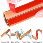 MYFAMIREA 10FT Floor Cord Cover for Wire Self Adhesive Cable Cavity Management PVC Extension Cord Hider Power Floor Wire Protector Cover Prevent Cable Trip for Office Home Outdoor (Brown Wood, 1.18'')