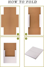 White 12" Vinyl Record Shipping Boxes, 12.8"L x 12.8"W x 1"H Corrugated Cardboard LP Album Mailers Boxes with Fragile Stickers, 25 Pack