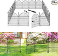 Adavin Tall Garden Fence Animal Barrier with Gate,32 in(H) 24 Panels Dog Fence Outdoor for Yard,Total 52.5 Ft Garden Fencing, No Dig Fences for Dogs and Rabbits, Temporary Ground Stakes