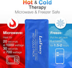LotFancy Ice Packs for Injuries Reusable, 2 Gel Packs Wrap for Knee Head Neck Ankle Wrist Elbow Foot Legs Back Joint Pain Relief, Hot Cold Therapy for Surgery Recovery, First Aid
