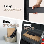 HOMEDANT House 5 Tier Laminated Metal Shelving Unit Adjustable Storage Utility Rack Heavy Duty Shelves Organization Multipurpose Shelf Kitchen Garage Pantry Closet (4, (S) 24.4" W, Black)