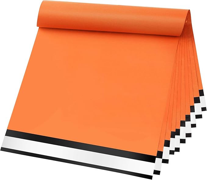 Famagic Poly Mailers 24x24 Inches 50 Pcs Orange Packaging Shipping Bags Mailing Envelopes Self-Seal Waterproof and Tear-Proof Mailers Bags for Small Business Clothing Boutique