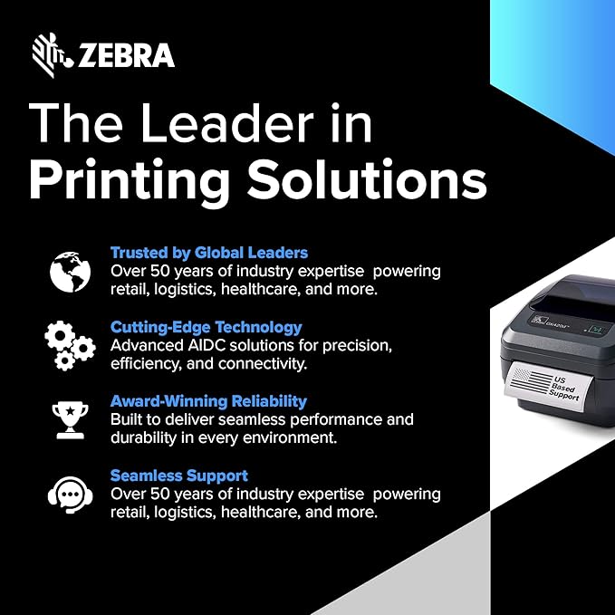 Zebra GK420d Direct Thermal | 203 DPI | GK42-202510-000 | USB, Serial, & Parallel Connectivity | 4 in Width