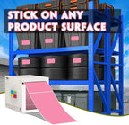 PARLAIM 3 X 5 Inch Rectangle Adhesive Color Coding Stickers,Square Inventory Stickers -250 Per Dispenser Box Pink