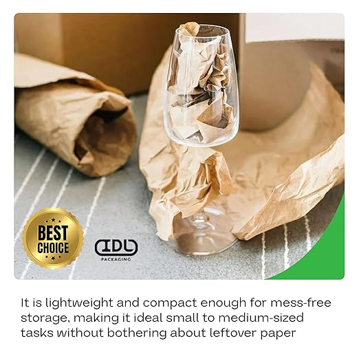 IDL Packaging 48" x 14400" (1200 feet) - USA-Made Large Brown Kraft Paper Roll - 30lb Thickness - Natural Kraft Wrapping Paper for Packing, Void Filling - Craft Material for Kids Art Projects