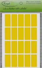 Royal Green Color Code Labels Rectangular 1.57 inch x 0.75 inch Yellow Stickers Rectangular Labels (40mm x 19mm) - 1000 Pack