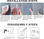 ZESLMG Large Adhesive Hooks for Hanging Wall, 12 Pack Self Sticky Hooks Heavy Duty 22lb Clear, Removable Shower Hook No Damage for Towel Key Coat Wreath Picture Outdoor Bathroom Kitchen, Waterproof