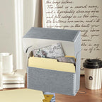Lineco Archival Document Storage Box with Metal Edge, Acid-Free Gray Boxboard, Organize and Store Files, Prints, Photos, Legal-Sized Document Case 15.5" x 10.5" x 5" Wide, Pack of 2