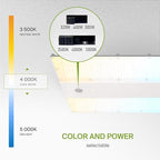 ASD LED Linear High Bay Light Fixture, Commercial Shop Lighting | 3CCT, Dimmable, Power Adjustable, DLC Premium, UL Listed | 750W 114000LM 3500-5000K 100-277V | Warehouse, Garage, Workshop | White