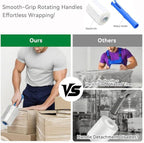 Stretch Film Shrink Wrap Roll - 5" x 1200' - 80 Gauge 600% Stretch Self-Adhering 5 inch Mini Plastic Wrap for Moving, Packing, Shipping, Furniture & Pallet Stabilization(12 Rolls)