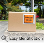 Packing List Enclosed Shipping Envelope 4.5"x5.5" Full Face Pouches Adhesive Bags Case of 1000