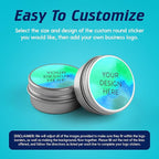 100 Custom Vinyl Stickers - Upload Your own Image, Text, Design, Logo - Personalized Logo Labels for Handmade, Packaging, Bottle, Jars, Candle, Brand Stickers (Blue Green, 6x6)