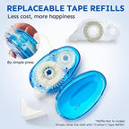 6 Pack Double Sided Tape Roller, 8mm x 315 Inch Permanent Adhesive Scrapbook Tape Dispenser Runner, Glue Tape Roller for Scrapbooking, Crafts and Arts Projects, Photo-Safe, Smooth & Clean