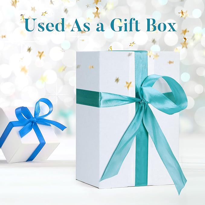 Shipping Boxes 10x7x5 Set of 6, White Corrugated Cardboard Box for Mailing Business Packaging