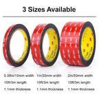 Double Sided Tape Heavy Duty Mounting Tape Strong Adhesive Tape Waterproof Foam Tape Picture Hanging Strips Carpet Tape Rug Gripper for LED Strip Light Indoor and Outdoor (1in X 10ft)