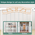 Fairy Baby 59.8"-62.6" Extra Wide Press Mounted Baby Gate Indoor for Kids Or Pets Walk Thru No Drill Long Dog Gates for The House Doorway Child Safety Gate