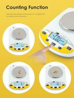 CGOLDENWALL Precision Lab Scale 500gX0.01g Analytical Electronic Balance Digital Laboratory Scale Precision Jewelry Scales Kitchen Precision Weighing Electronic Scales Calibrated 110V (500g, 0.01g)