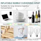 PerKoop 8"x175' Inflatable Air Pillows for Shipping Large Bubble Cushioning Wrap Packing with Pump Bubble Cushioning Wrap Roll with Fragile Stickers for Heavy Duty Moving Protection