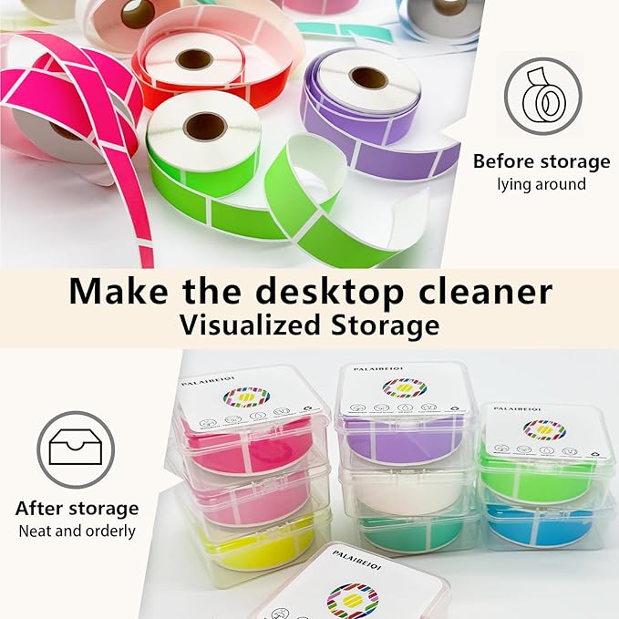 1x2 Inch Thermal Labels,500PCS Rectangle Stickers,Waterproof Removable Blank Stickers for Address,Jars,Freezer Containers & Pantry Organization,Light Purple