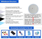 Magnetic Dry Erase Whiteboard Paper with Adhesive, 47" x 23" White Board Film for Wall, Easy to Write and Clean Dry Erase Board for Office, Classroom, Home, Include Marker, Magnetic Eraser and Magnets