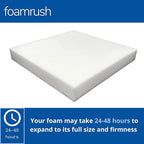 FoamRush 3" x 26" x 26" High Density Upholstery Foam Cushion, Square Foam for Dining Chairs, Chair & Wheelchair Seat Cushion Replacement